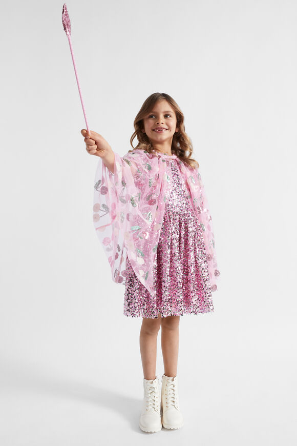Sequin Cherry Party Cape  Multi  hi-res