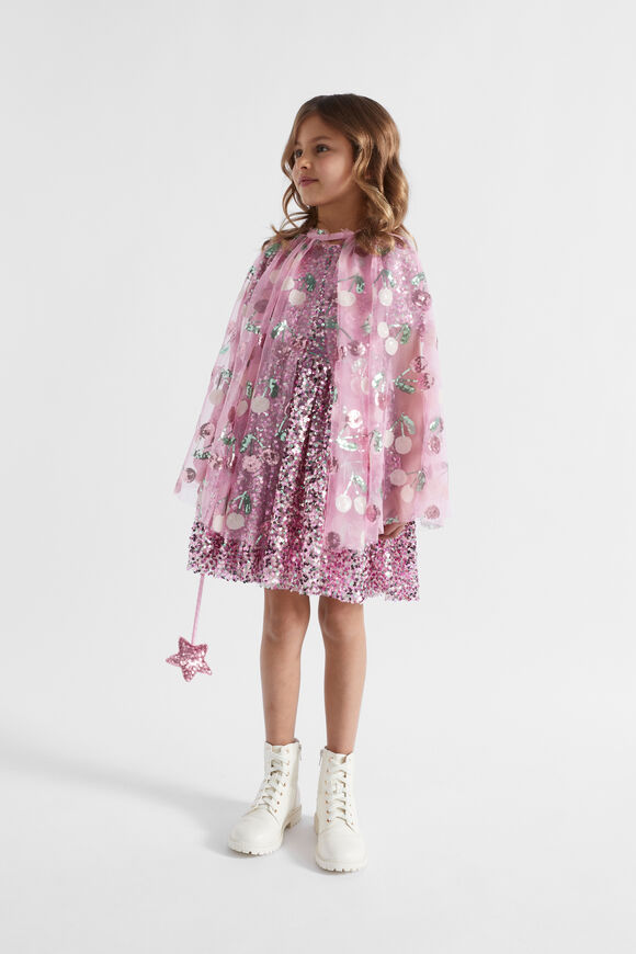 Sequin Cherry Party Cape  Multi  hi-res