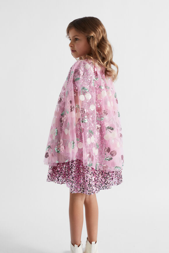 Sequin Cherry Party Cape  Multi  hi-res
