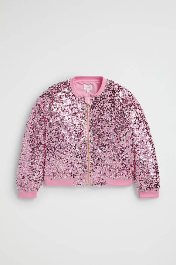 Sequin Bomber  Candy Pink  hi-res