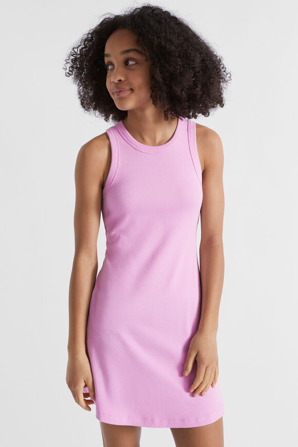 Core Rib Tank Dress  Soft Orchid  hi-res