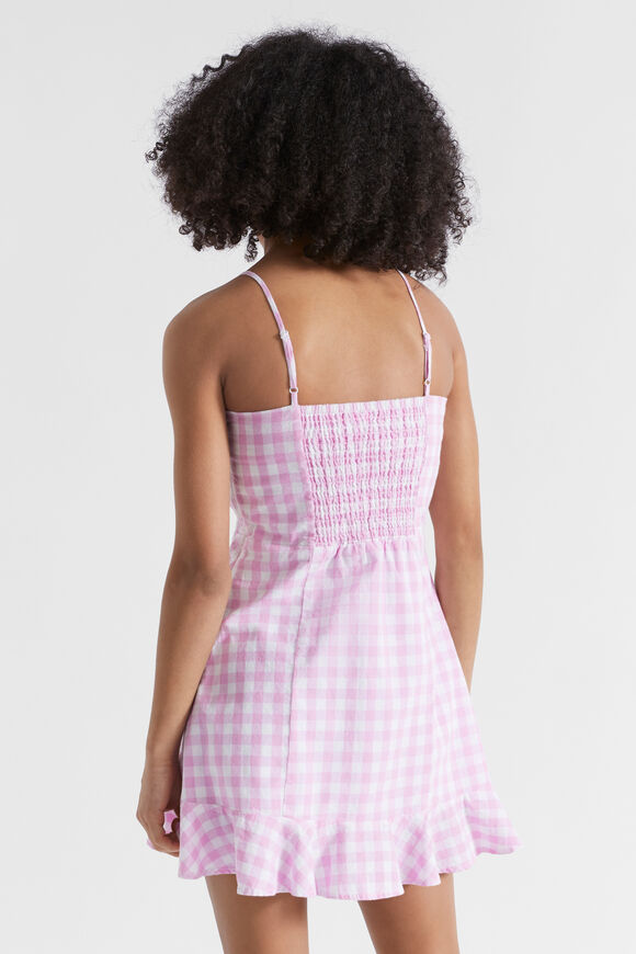 Check Frill Dress  Soft Orchid  hi-res