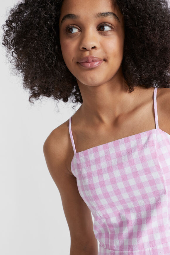 Check Frill Dress  Soft Orchid  hi-res