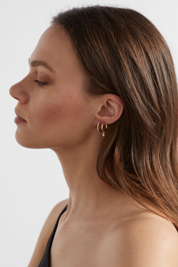 Crystal Hoop Pack  Gold  hi-res
