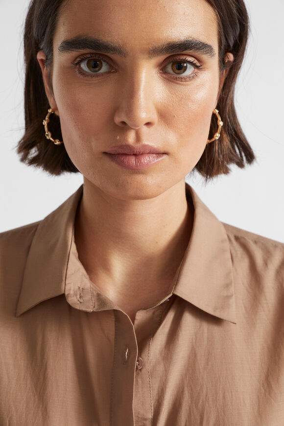 Knot Hoop Earring  Gold  hi-res