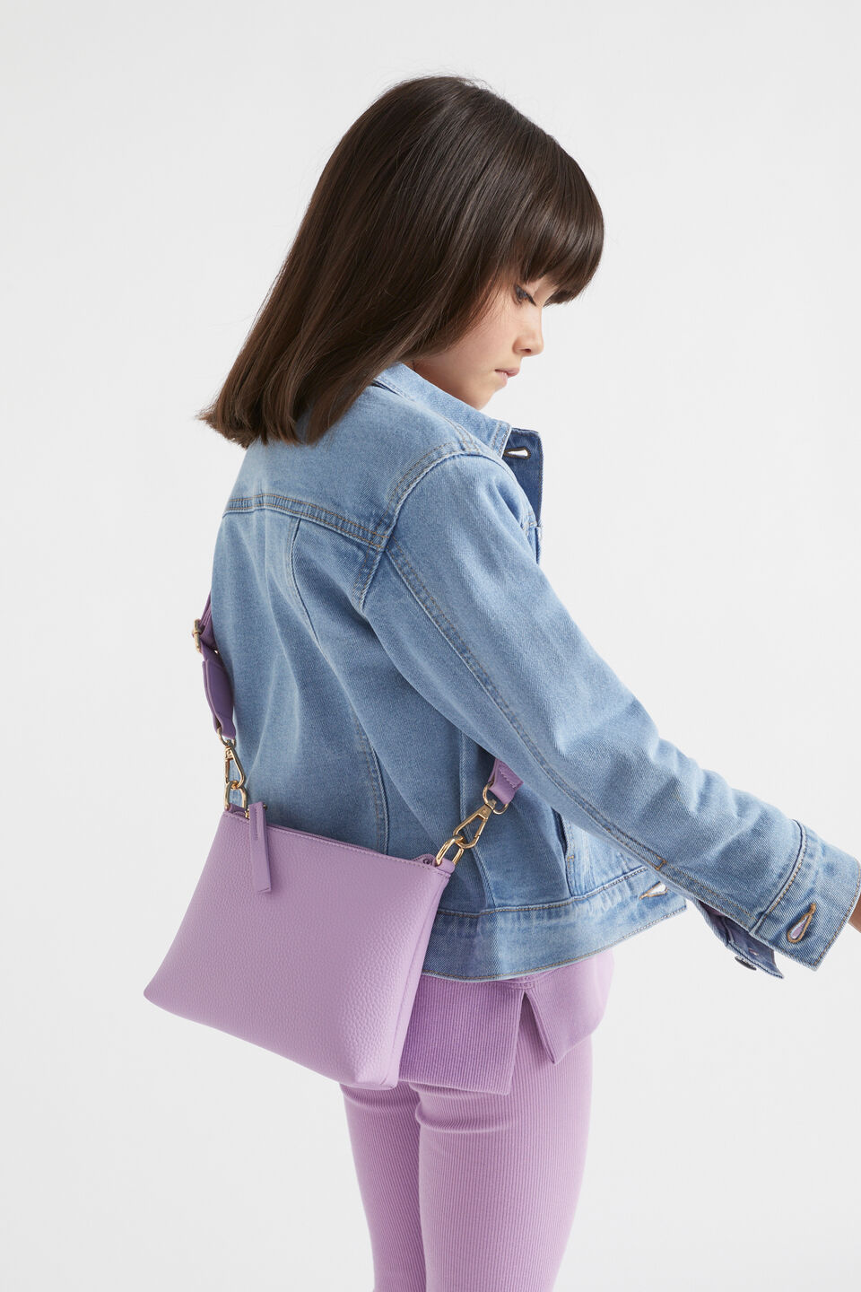 Logo Cross Body Bag  Lilac