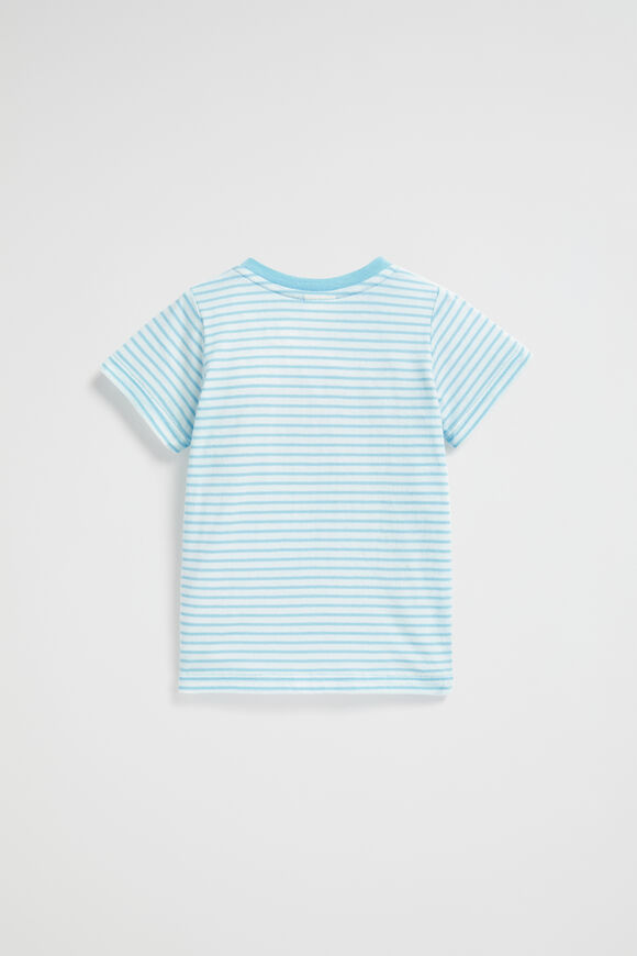 Core Logo Tee  Ocean Blue Stripe  hi-res