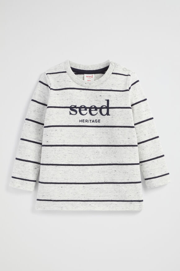 Core Logo Rugby Tee  Cloudy Marle  hi-res