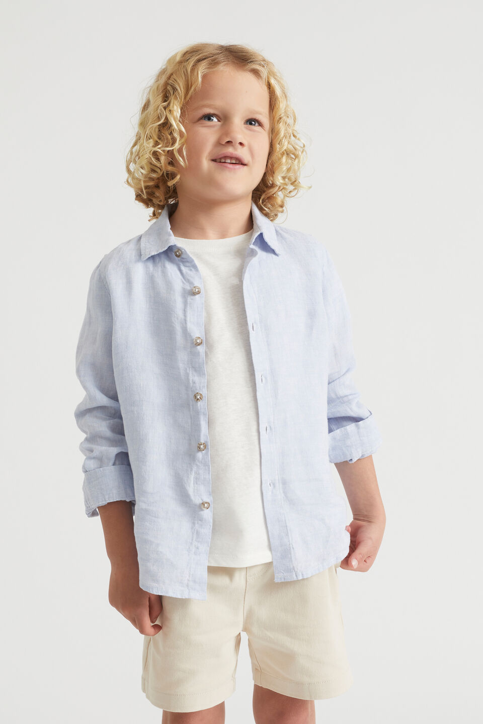 Linen Shirt  Powder Blue