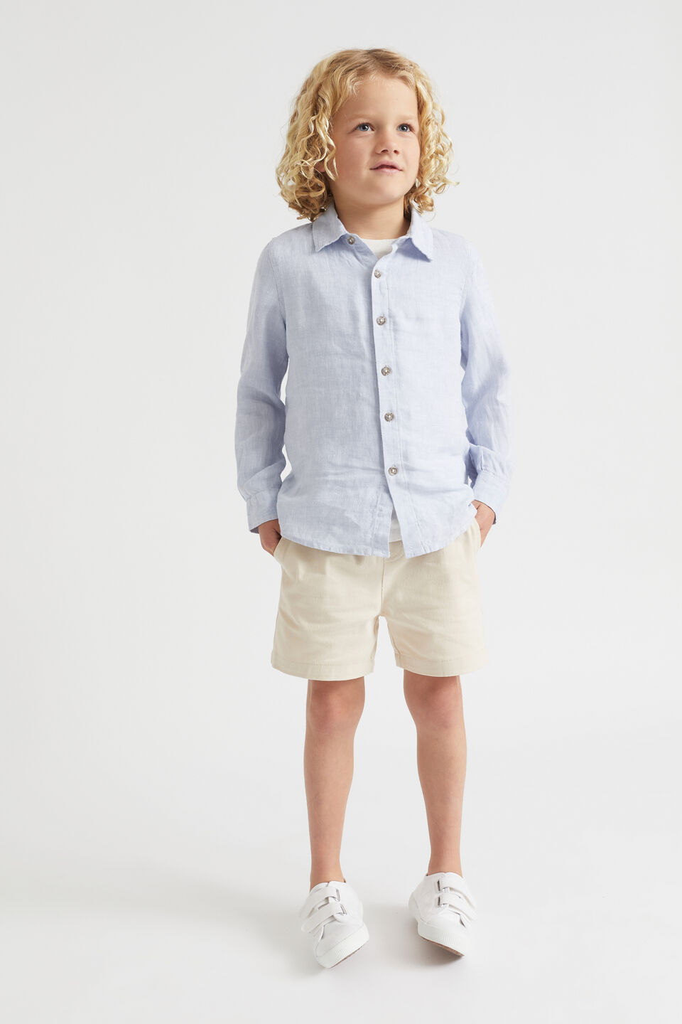 Linen Shirt  Powder Blue