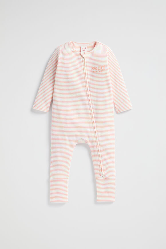 Core Logo Zipsuit  Bright Peach  hi-res
