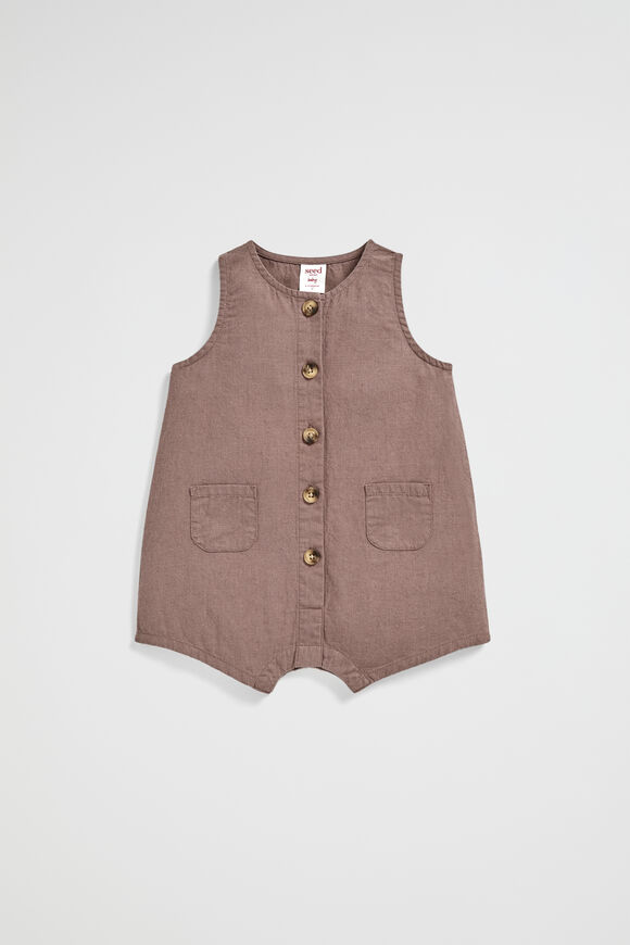 Linen Romper  Teddy  hi-res