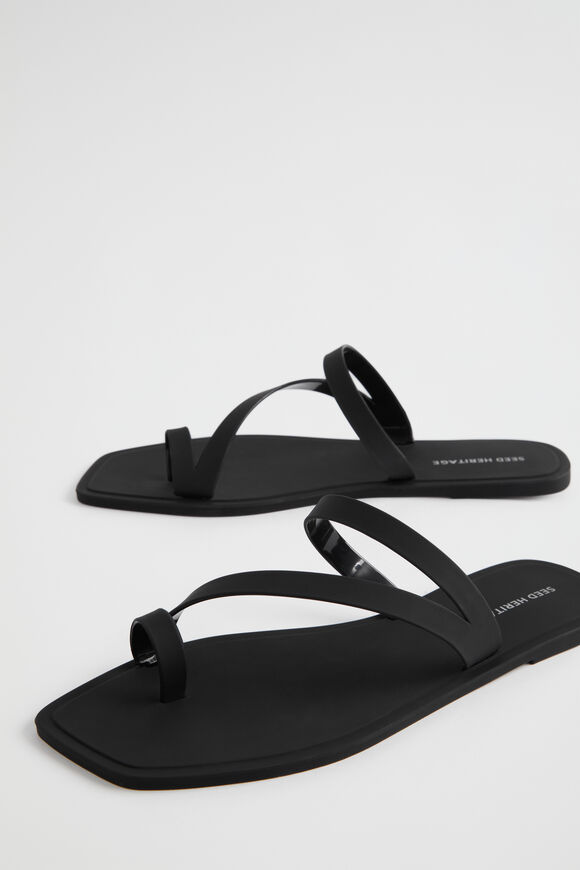 Asymmetric Jelly Slide  Black  hi-res