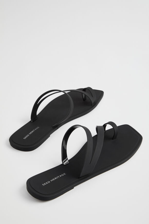 Asymmetric Jelly Slide  Black  hi-res