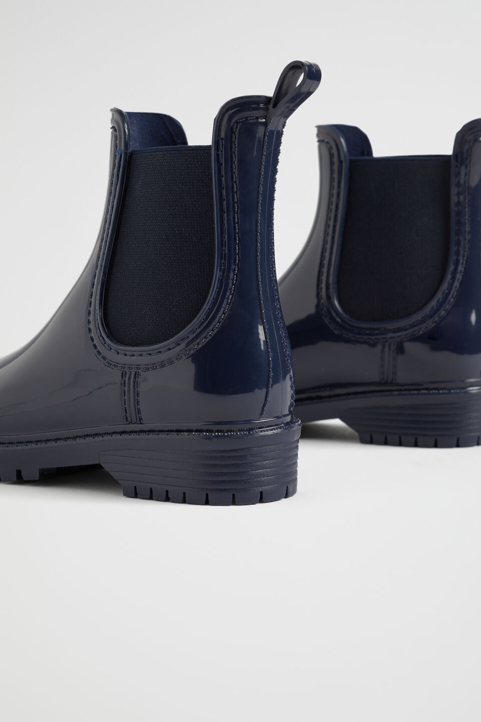 Gusset Shiny Gumboot  Navy