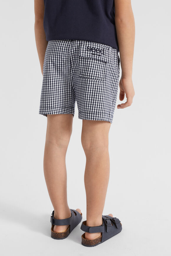 Core Logo Short  Midnight Gingham  hi-res