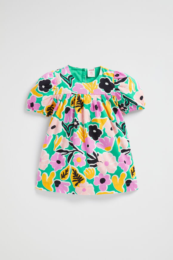 Floral Dress  Jade Green  hi-res