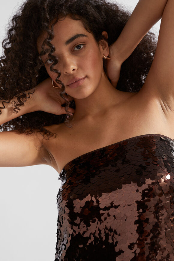 Sequin Mini Dress  Deep Raisin  hi-res