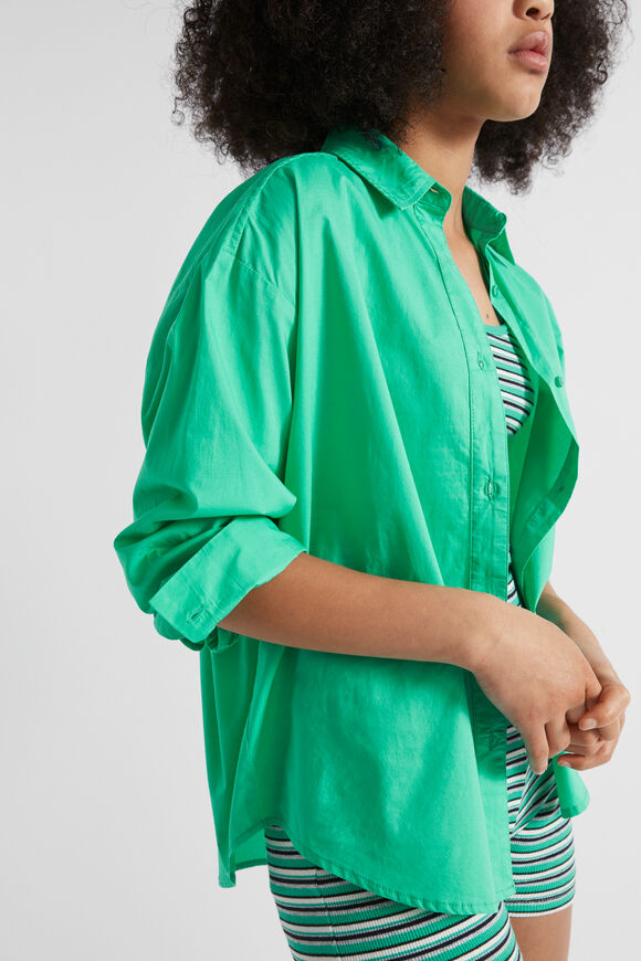 Poplin Overshirt  Jewel Green  hi-res