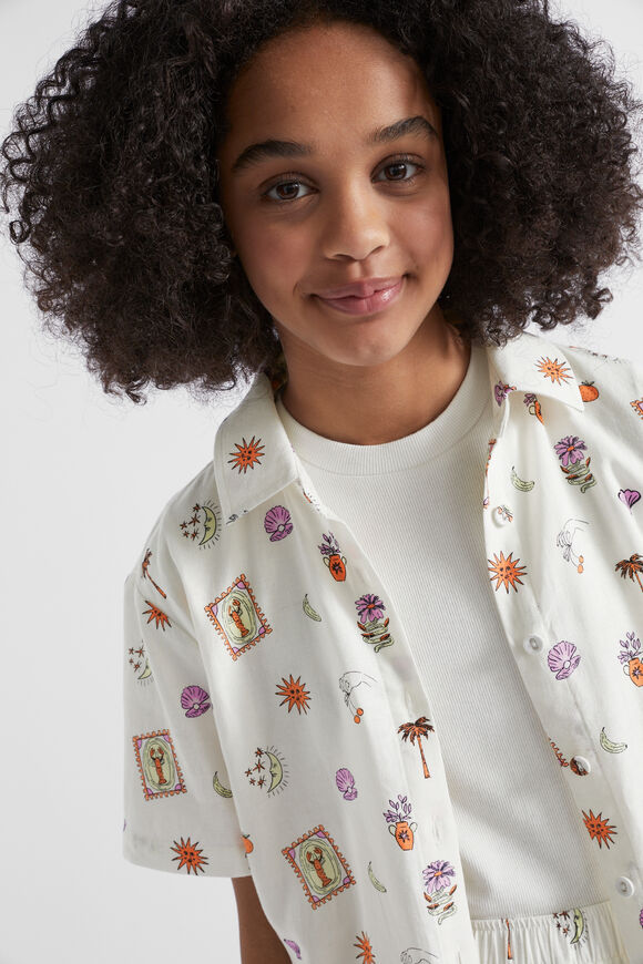 Relaxed Soleil Shirt  White  hi-res