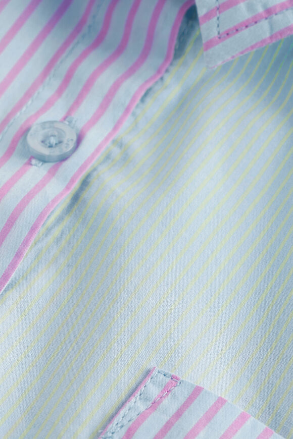 Poplin Stripe Shirt  Baby Blue  hi-res