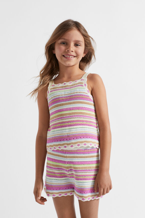 Crochet Knit Cami  Multi  hi-res