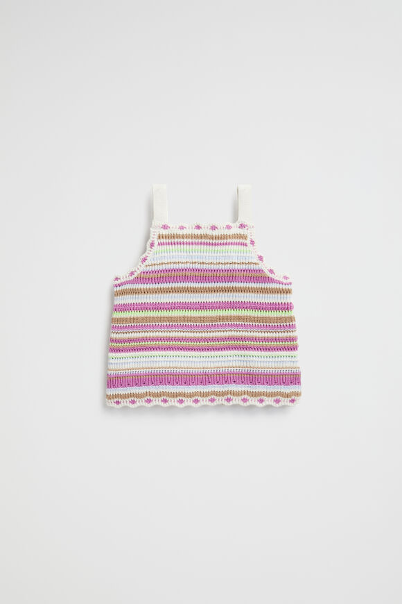 Crochet Knit Cami  Multi  hi-res