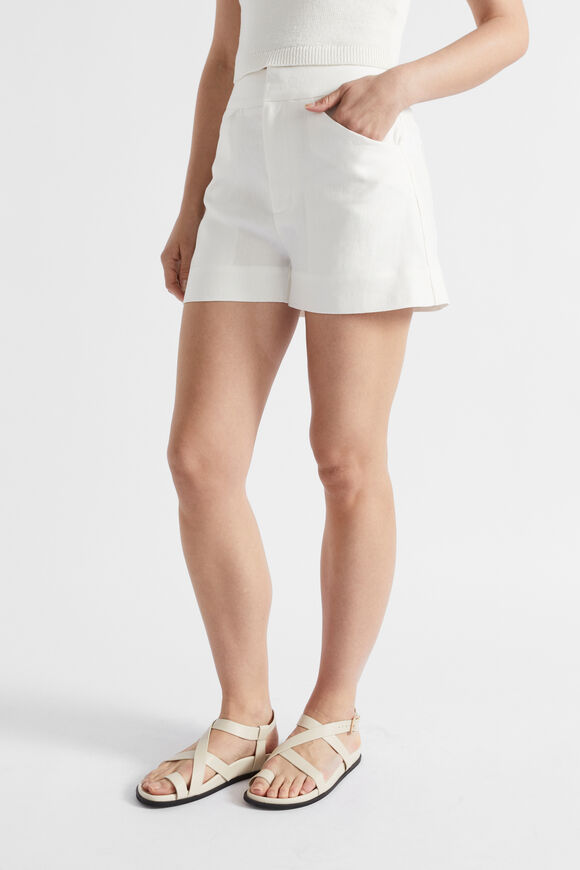 Linen Tailored Short  Cloud Cream  hi-res