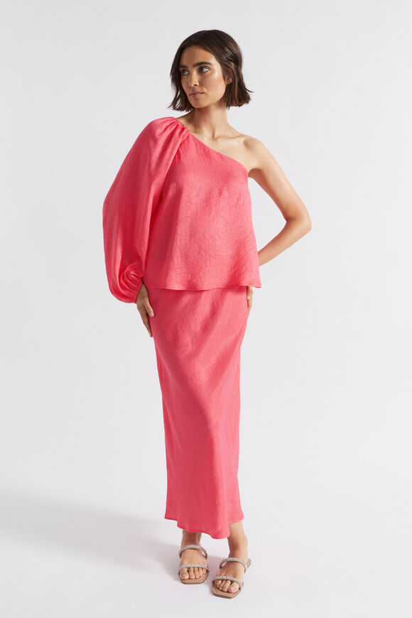 Satin One Shoulder Top  Wild Berry  hi-res