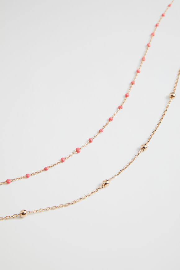 Enamel Necklace Set  Wild Berry  hi-res