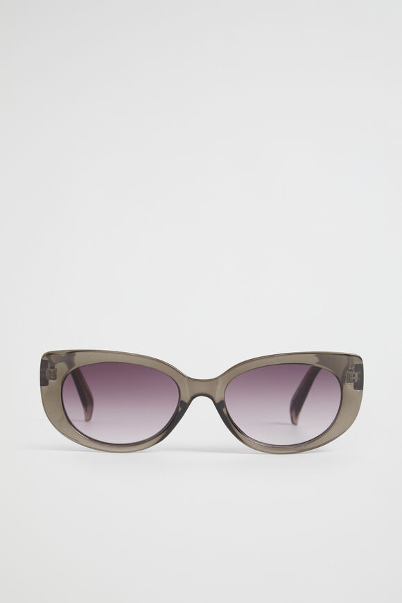 Greta Oval Sunglasses  Smokey Olive  hi-res