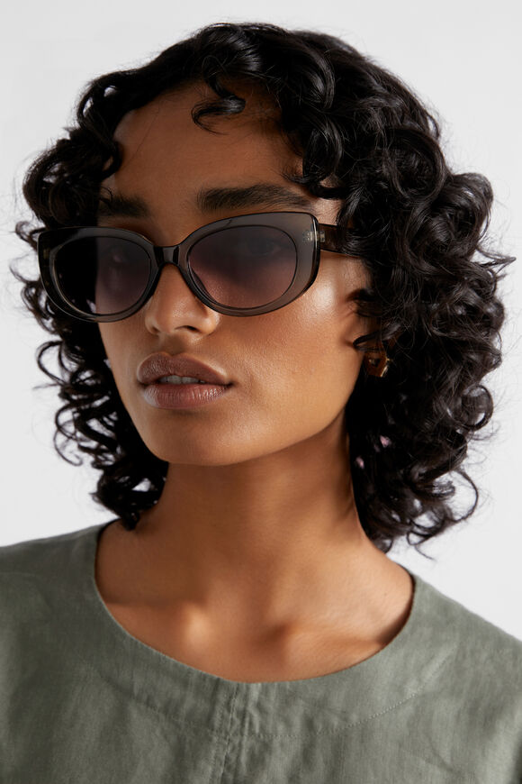 Greta Oval Sunglasses  Smokey Olive  hi-res