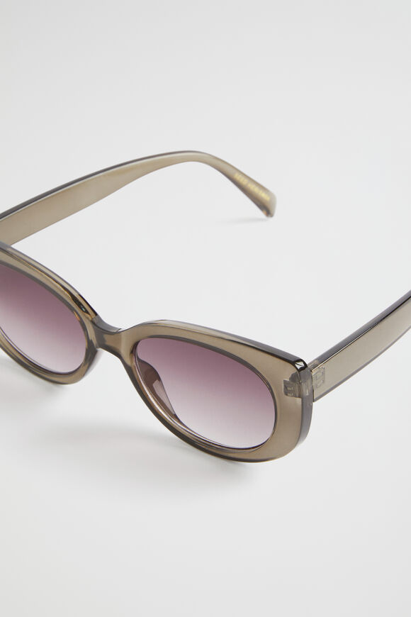 Greta Oval Sunglasses  Smokey Olive  hi-res