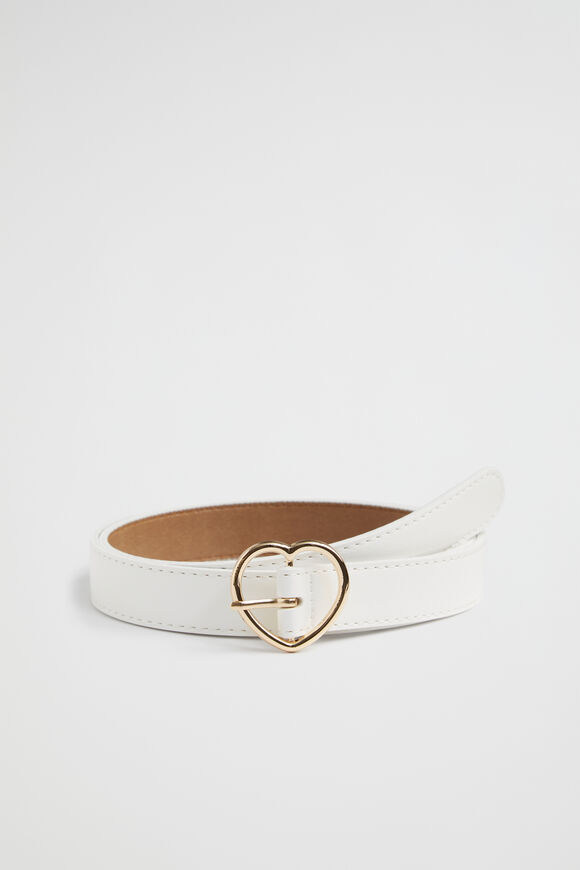 Heart Belt  White  hi-res