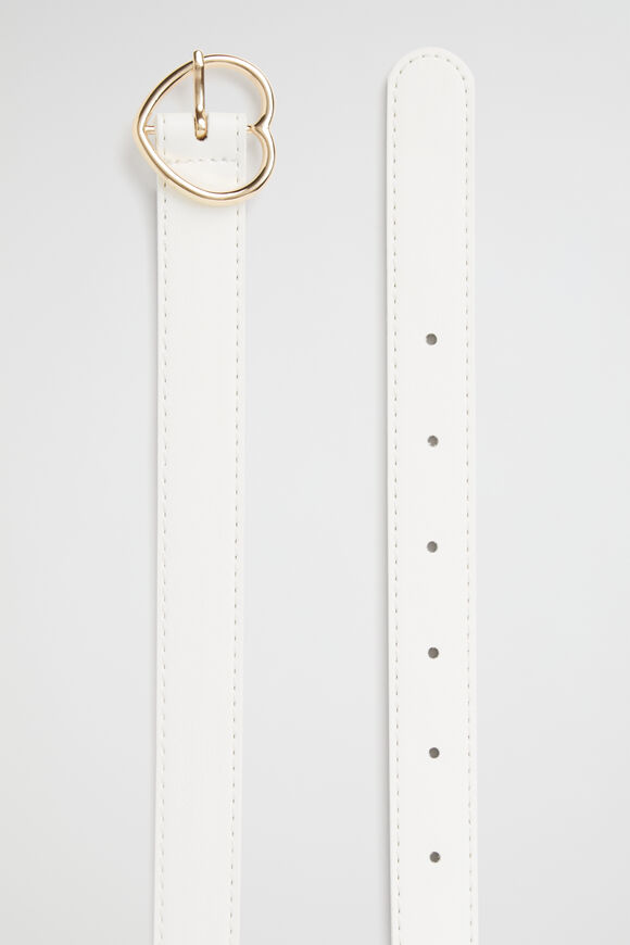 Heart Belt  White  hi-res