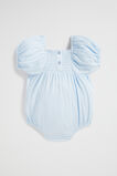 Textured Cotton Romper  Baby Blue  hi-res