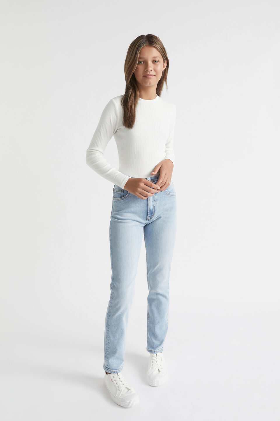 Core Rib Tee  White