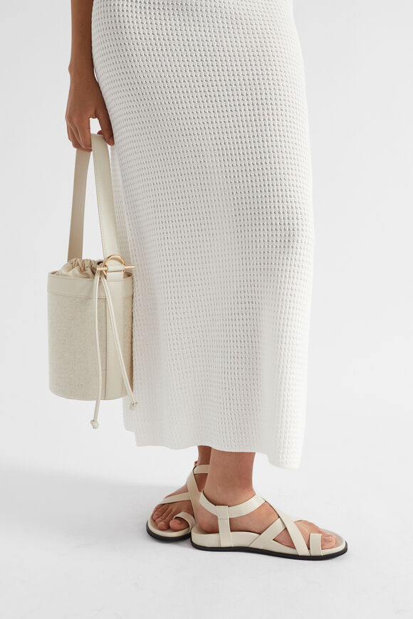 Canvas Bucket Bag  Stone  hi-res