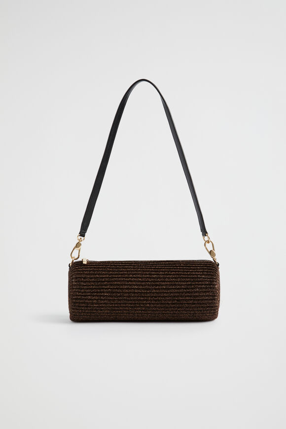 Pleated Shoulder Bag  Bronze  hi-res