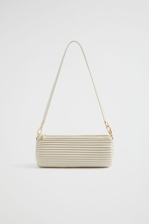 Pleated Shoulder Bag  Stone  hi-res