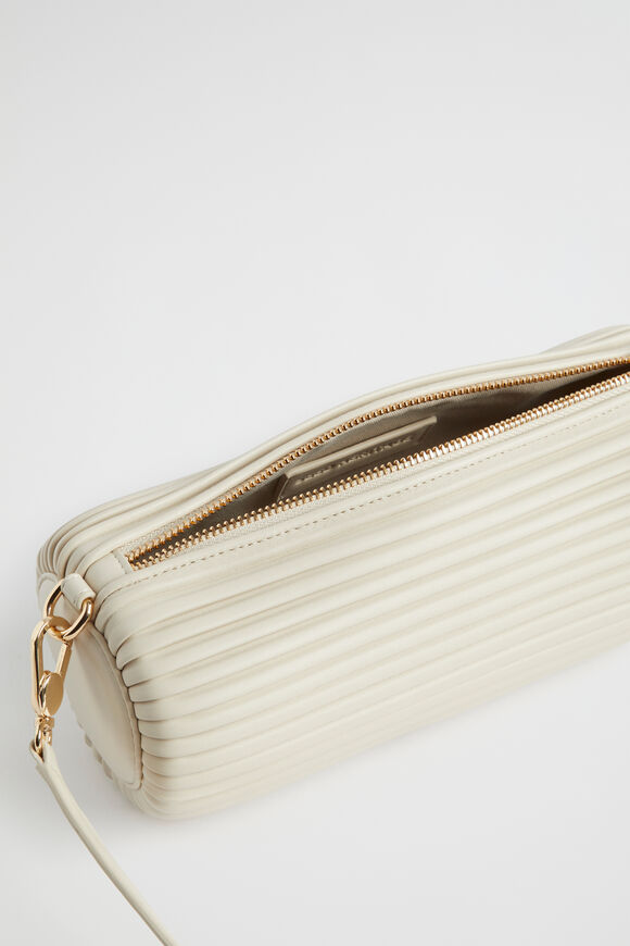 Pleated Shoulder Bag  Stone  hi-res