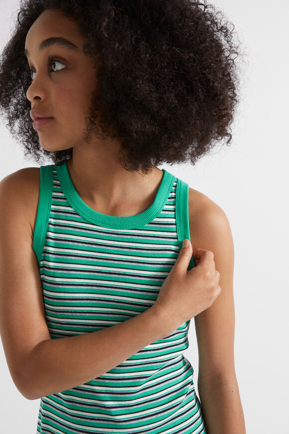 Rib Tank Dress  Jewel Green  hi-res
