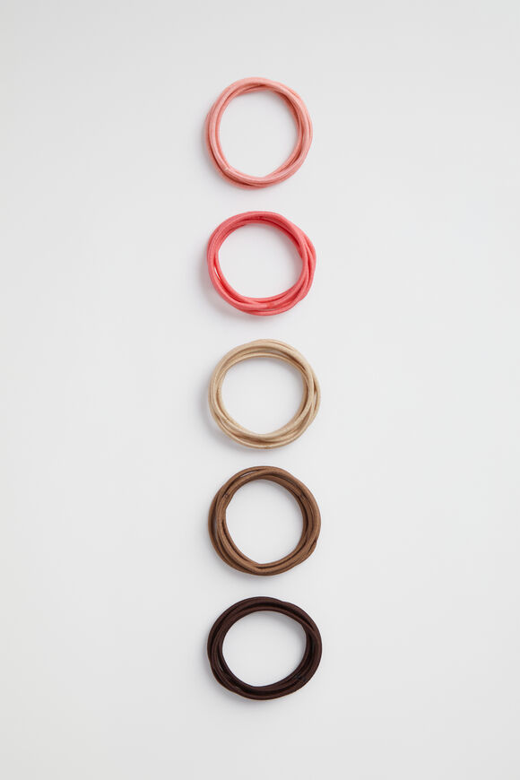 Skinny Hair Tie Pack  Tulip Pink  hi-res