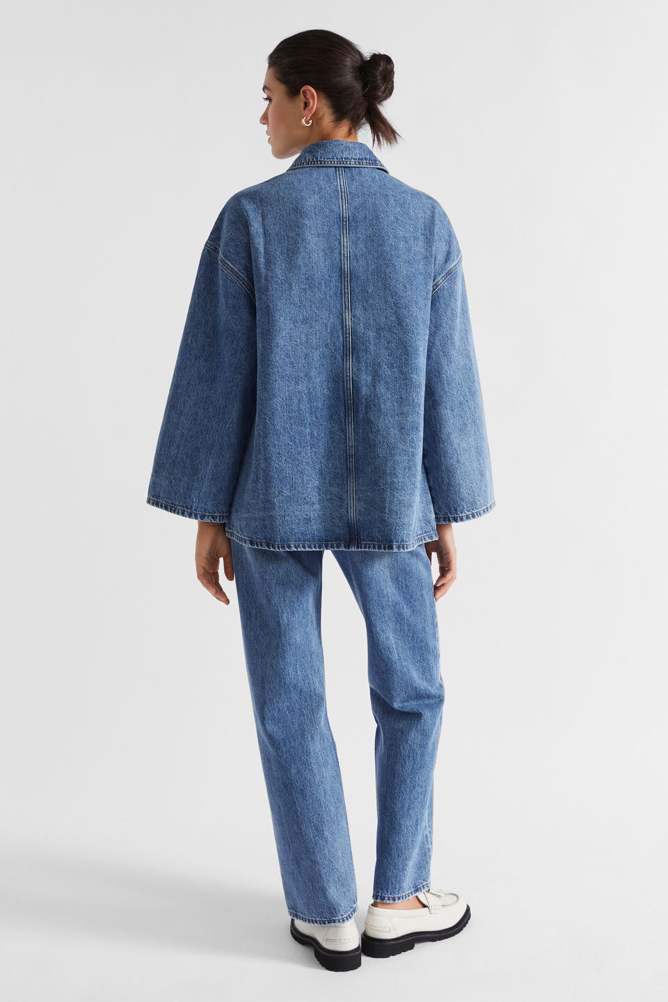 Denim Boxy Shacket  Ultramarine Wash