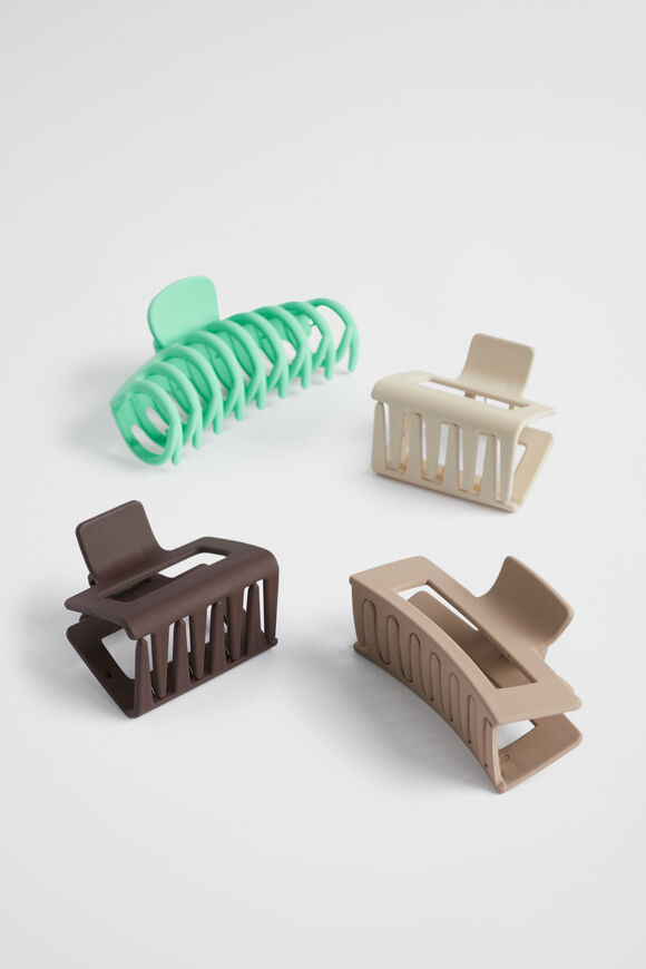Quad Hair Claw Pack  Key Lime  hi-res