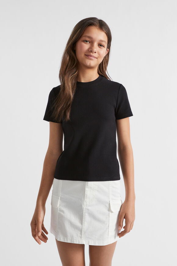 Core Rib Tee  Black  hi-res