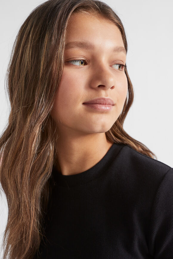 Core Rib Tee  Black  hi-res