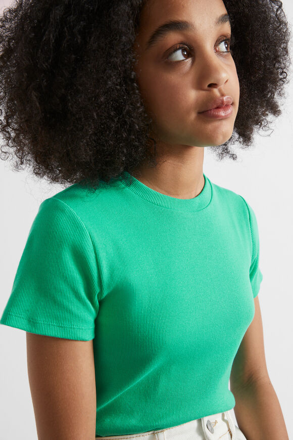 Core Rib Tee  Jewel Green  hi-res