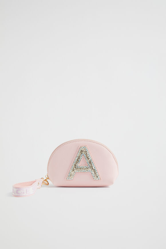 Glitter Initial Purse  A  hi-res