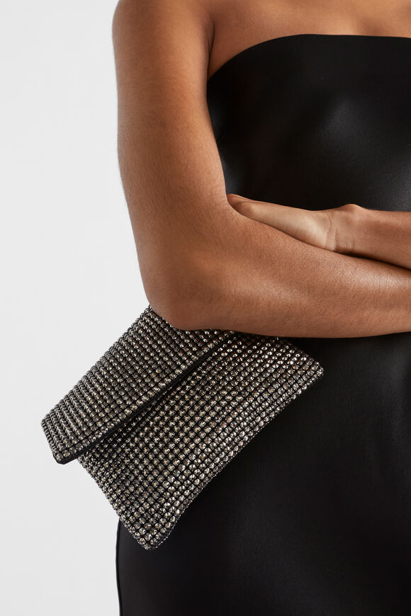 Embellished Clutch  Black  hi-res
